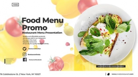 AE模板 食品菜单促销 Food Menu Promo