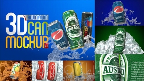 AE模板 3D铝制波普汽水罐2.0 3D Aluminium Pop Top Soda Drink Can 2.0