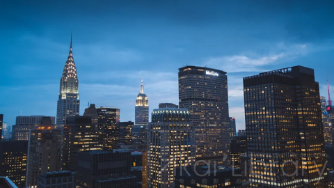 视频素材 4K纽约高楼车流城市延时宣传片 An Evening in NYC Timelapse.mp4