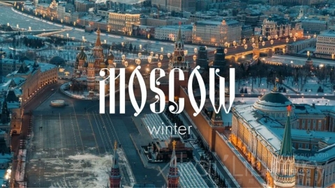 视频素材 4K莫斯科高楼大厦街道城市夜景延时宣传片 Desperation of winter Moscow