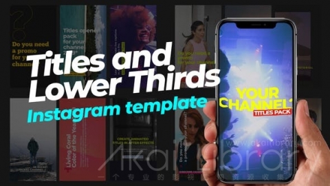 AE模板 70个Instagram故事标题 70 Instagram Stories  Titles and Lower Thirds
