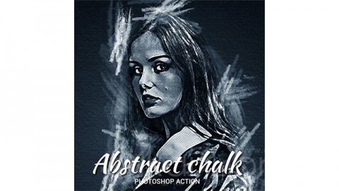 PS动作-抽象粉笔Abstract Chalk Photoshop Action