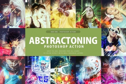 PS动作 抽象Abstractoning Photoshop Action