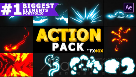 AE模板 动作元素包 Action Elements Pack | After Effects