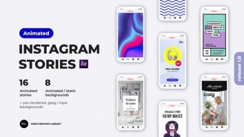 AE模板 Instagram动画故事 Animated Instagram Stories