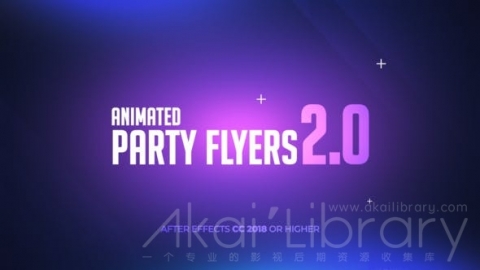 AE模板 动画派对传单2.0 Animated Party Flyers 2.0