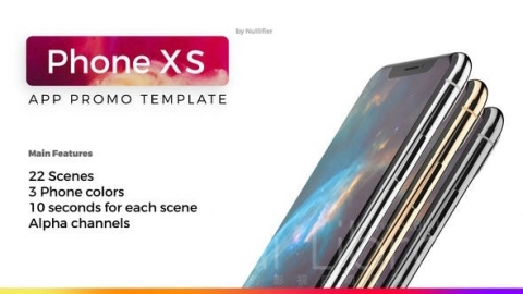 AE模板 应用程序促销 App Promo Phone XS