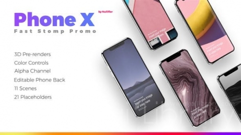 AE模板 手机应用程序 App Promo Stomp   Phone X