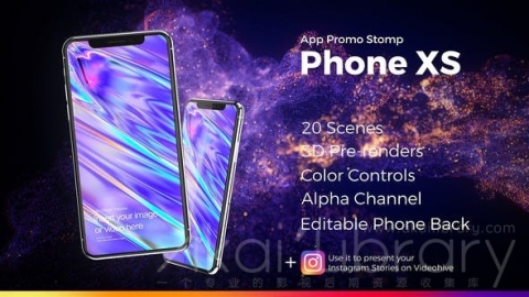 AE模板 手机应用程序 App Promo Stomp Phone XS