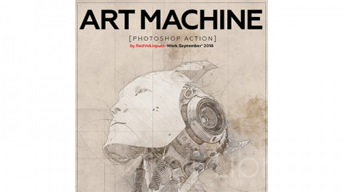PS动作-艺术素描Art Machine Photoshop Action