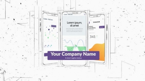 AE模板 蓝图移动宣传 BluePrint Mobile Promo