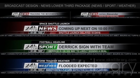 AE模板 栏目标题 Broadcast Design   News Lower Third Package