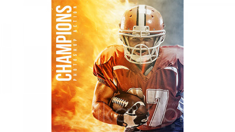 PS动作 冠军Champions Photoshop Action