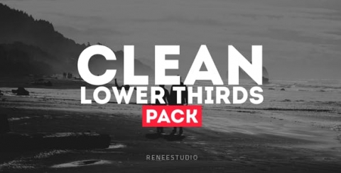 AE模板 时尚标题 Clean Lower Thirds Pack