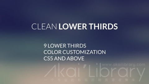 AE模板 时尚标题 Clean LowerThirds  After Effects Template