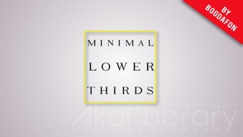 AE模板 时尚标题 Clean Minimal Lower Thirds