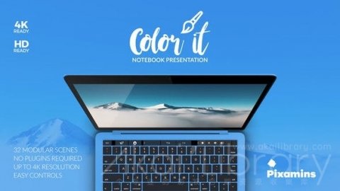 AE模板 彩色笔记本演示文稿 Color it   Notebook Presentation