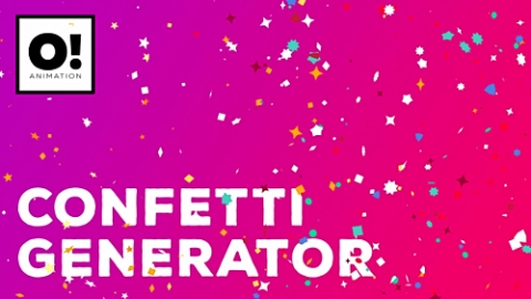 AE模板 彩色纸屑生成器 Confetti Generator