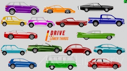 AE模板 MG标题 Drive Lower Thirds