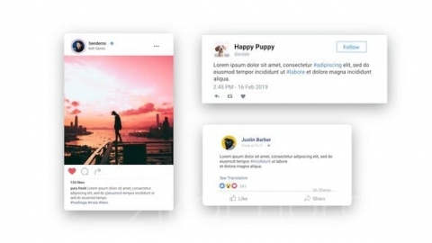 AE模板 动画帖子 Facebook Twitter Instagram   Animated Posts