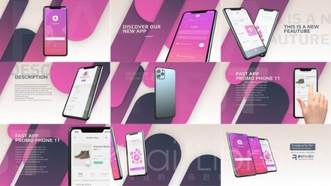 AE模板 快速应用程序促销 Fast App Promo Phone 11
