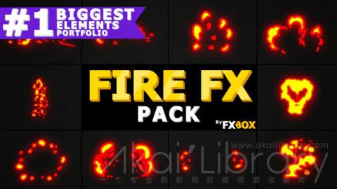 AE模板 手绘火焰元素包 Fire Elements Pack | After Effects