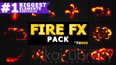 AE模板 手绘火焰元素 Flash FX Flame Elements | After Effects