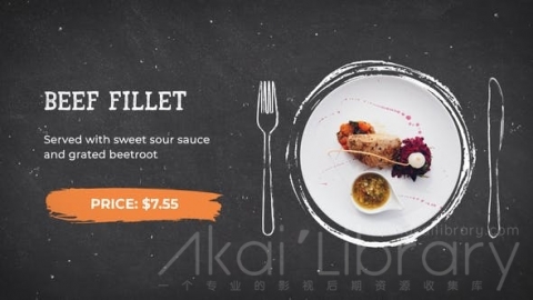 AE模板 餐厅食品菜单 Restaurant Food Menu