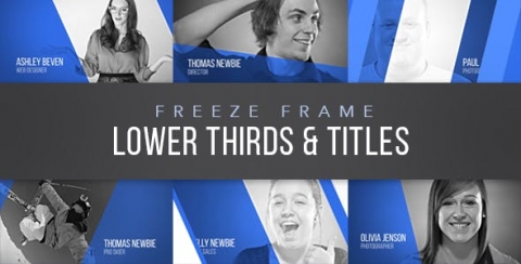 AE模板 公司员工介绍 Freeze Frame Corporate Lower Thirds