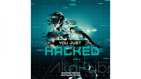 PS动作-Gif动画黑客Gif Animated Hacking Photoshop Action