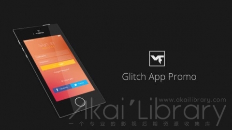 AE模板 故障应用程序促销 Glitch App Promo