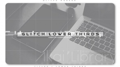 AE模板 科技标题 Glitch Modern Lower Thirds