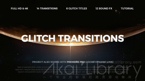 AE模板 故障转场 Glitch Transitions