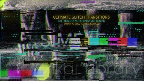 AE模板 故障转场 Glitch Transitions