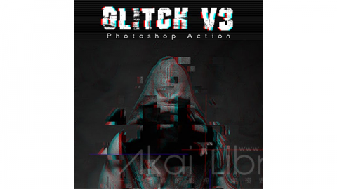 PS动作-操作故障Glitch V3 Photoshop Action