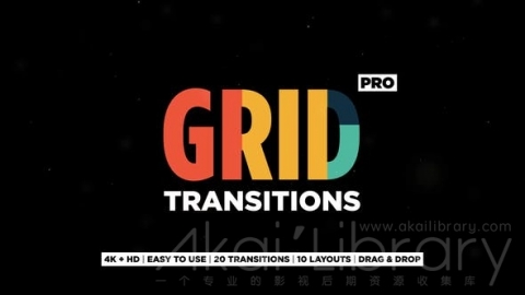 AE模板 网格转换 Grid Transitions