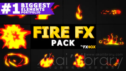 AE模板 手绘火焰元素 Hand Drawn FIRE Elements | After Effects