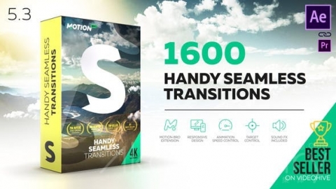 AE扩展预设脚本：方便的无缝过渡转场包MotionBro Handy Seamless Transitions
