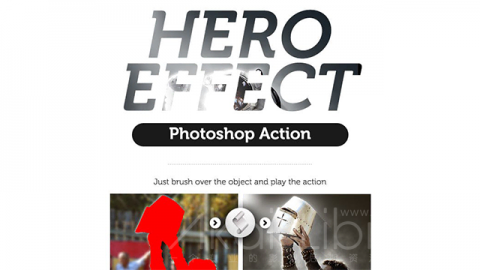 PS动作 英雄效果Hero Effect Photoshop Action