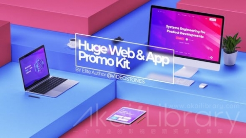 AE模板 大型网络推广应用程序促销工具包 Huge Web Promo & App Promo Kit