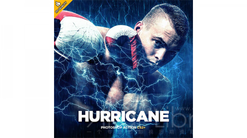 PS动作 飓风Hurricane Photoshop Action CS2+