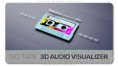 AE模板 音频可视化工具 ISO Tape 3d Audio Visualizer