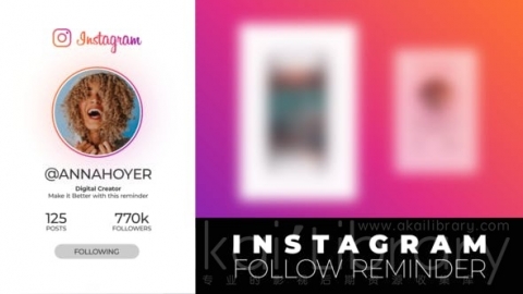 AE模板 Instagram跟踪提醒 Instagram Follow Reminder