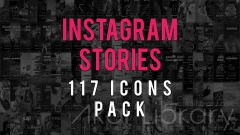 AE模板 Instagram故事图标包 Instagram Stories Icons Pack