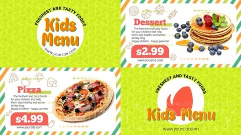 AE模板 儿童菜单 Kids Menu