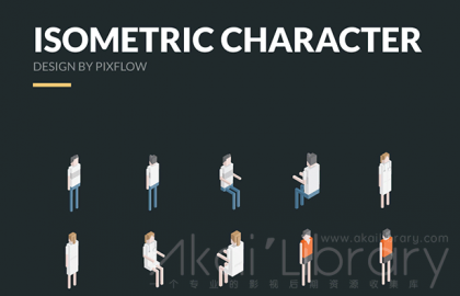 AE模板 等距角色包 Lopo   Isometric Explainer Kit Character