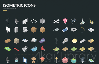 AE模板 等距图标包 Lopo   Isometric Explainer Kit Icons