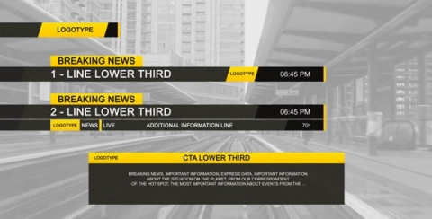 AE模板 栏目标题 Lower Third Black