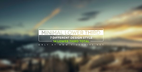 AE模板 时尚标题 Minimal Lower Thirds