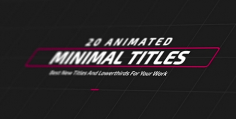 AE模板 科技标题 Minimal TItles and Lowerthirds